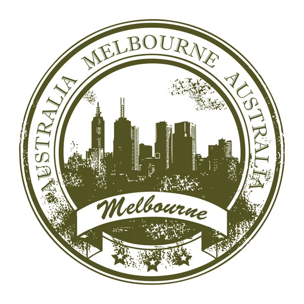 Melbourne, Australia francobollo — Vettoriale Stock
