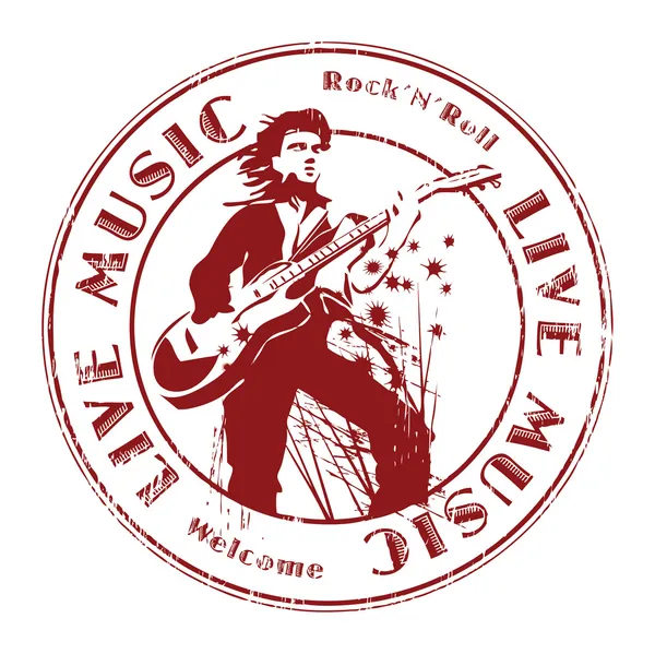 Timbre de musique live — Image vectorielle