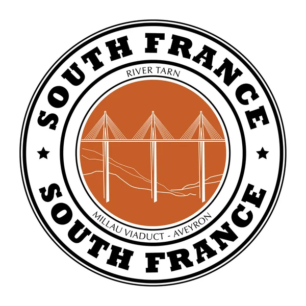 Timbre du sud de la France — Image vectorielle