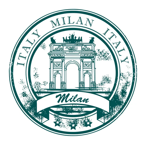 Milan, Italië-stempel — Stockvector