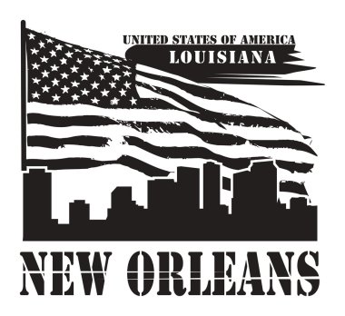Louisiana, new orleans etiketi