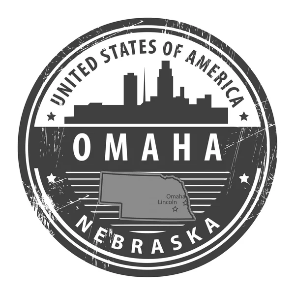 Nebraska, Omaha — Stockový vektor