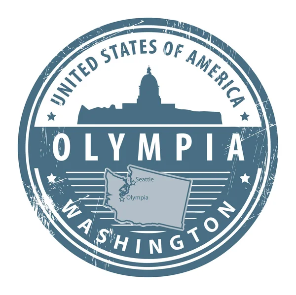 Washington, sello Olympia — Vector de stock