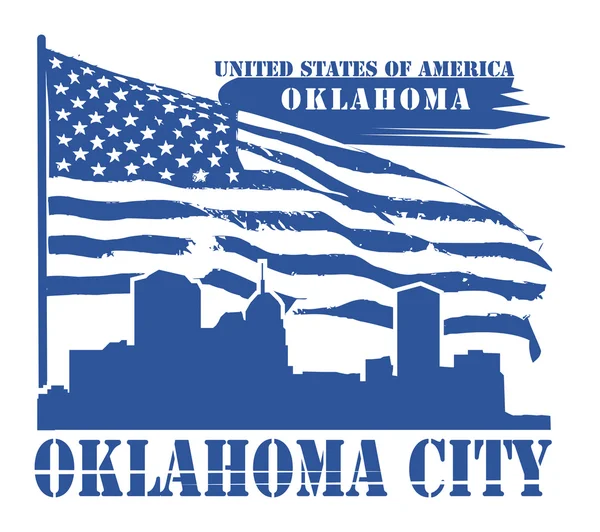 Oklahoma damgası — Stok Vektör