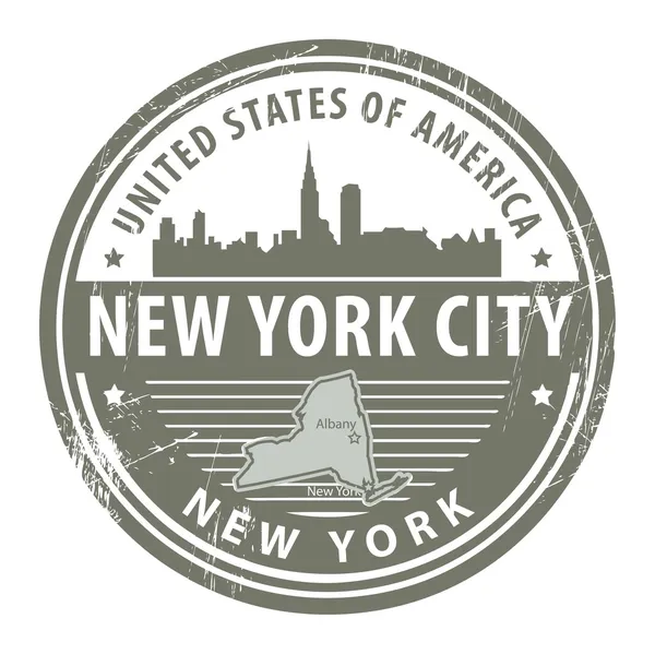 New york, new york city stempel — Stockvector