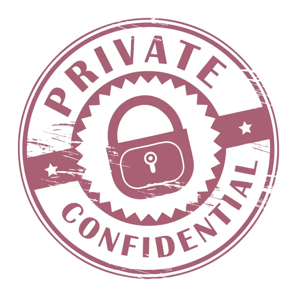 Privé, Timbre confidentiel — Image vectorielle