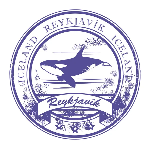 Reykjavik, sello de Islandia — Vector de stock
