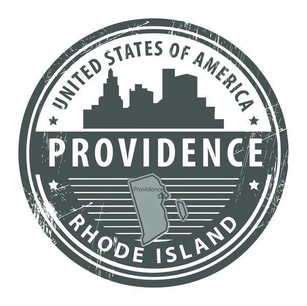 Rhode Island, Timbro della Provvidenza — Vettoriale Stock