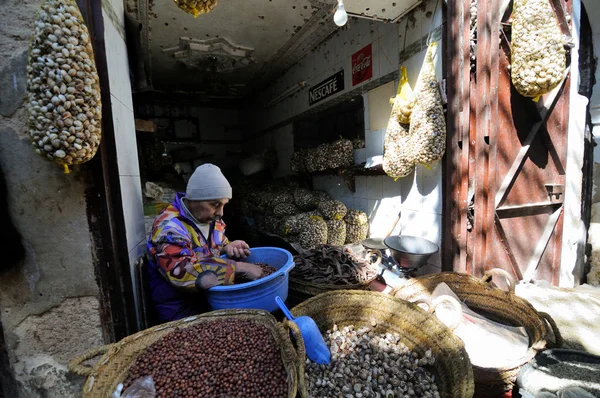 Mercato in una città Fes in Marocco — Foto Stock