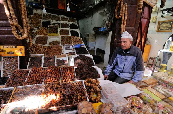 市场在城市在摩洛哥非斯 — 图库照片