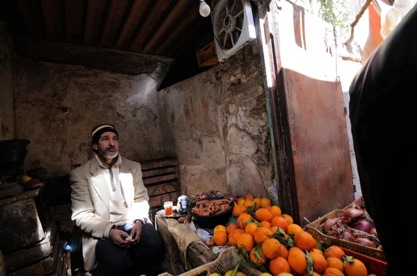 Mercado en una ciudad Fez en Marruecos —  Fotos de Stock