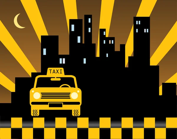 Fond de taxi urbain — Image vectorielle