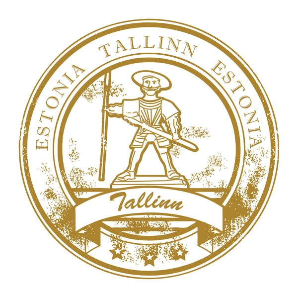 Tallinn, estonia pieczęć — Wektor stockowy