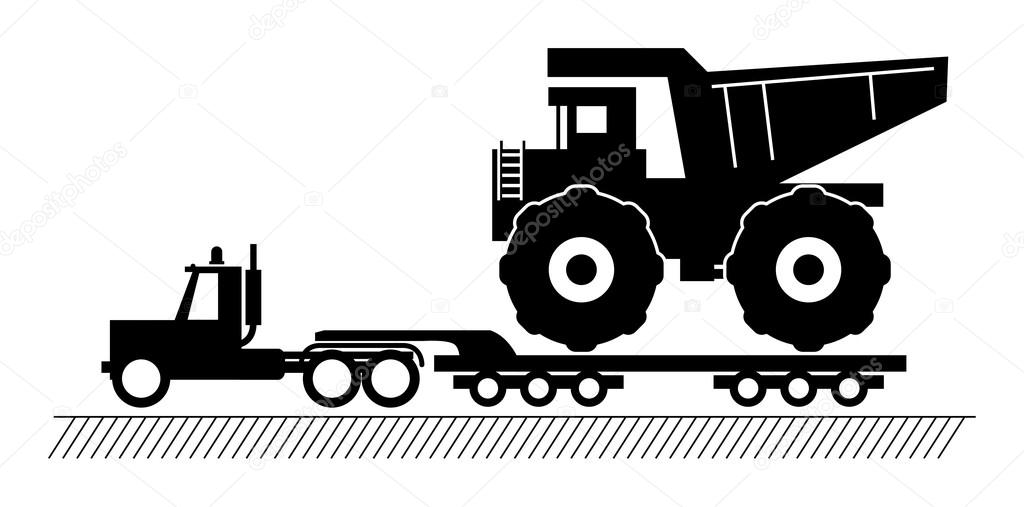 Truck delivers the dump truck Stock Vector Image by ©_fla 16178535