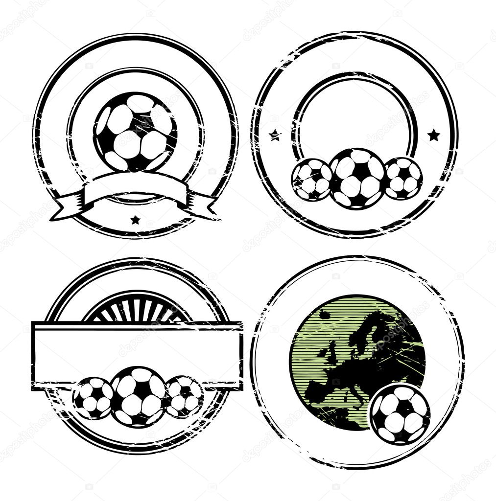 Soccer theme stamp