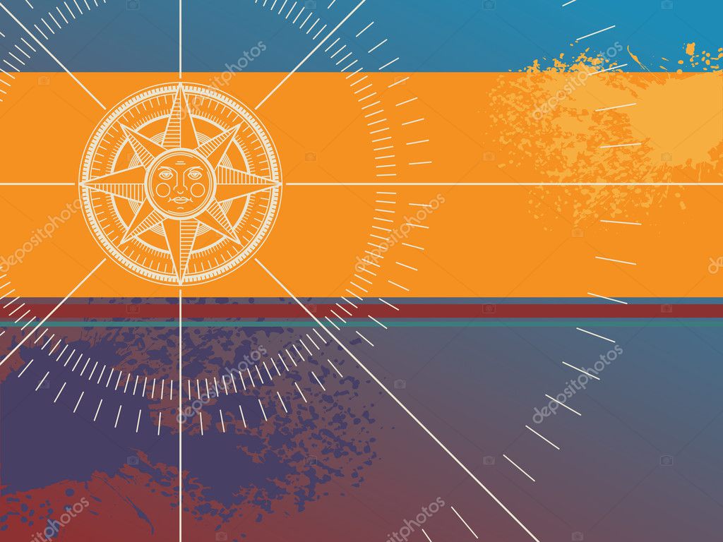 Background with compass rose Stock Vector by ©_fla 16218837