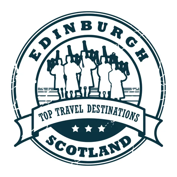 爱丁堡，苏格兰邮票 — 图库矢量图片