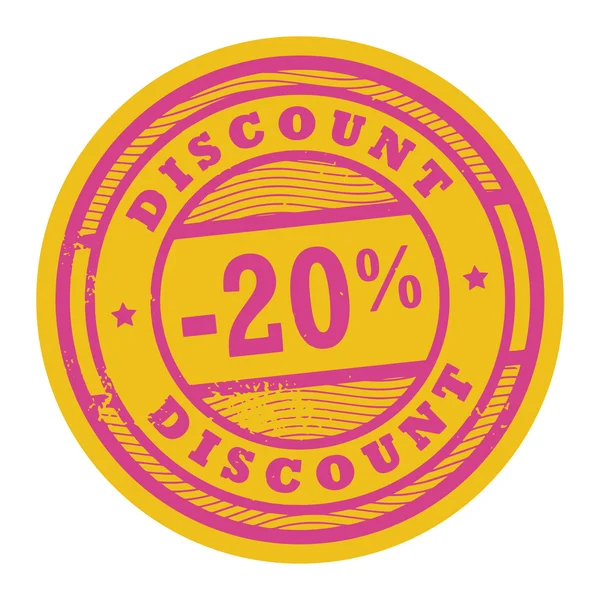 Discount 20 stamp — Stock Vector