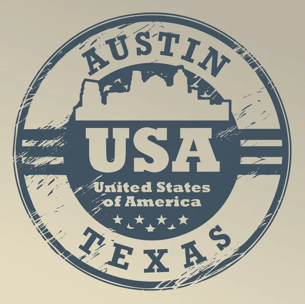Texas, timbre Austin — Image vectorielle