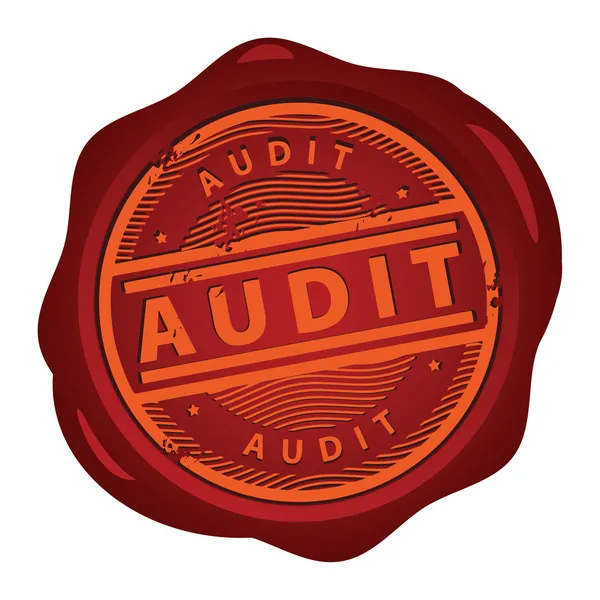 Wax zegel audit — Stockvector