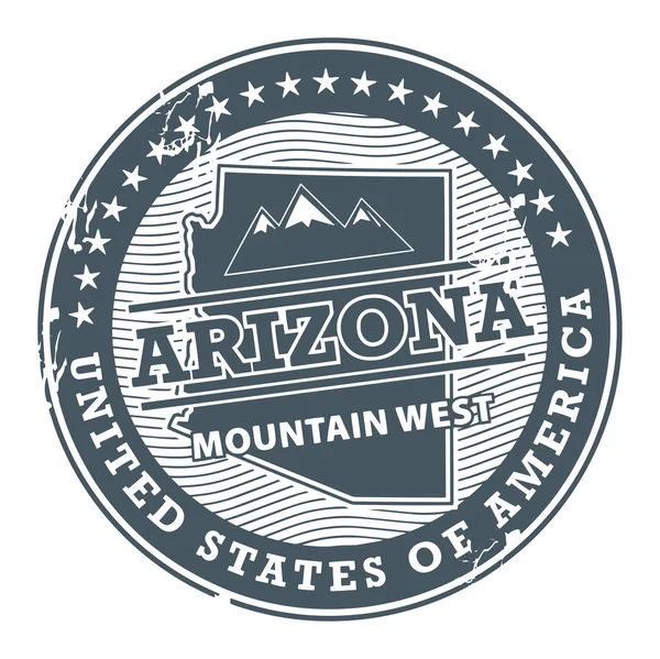 Arizona, Mountain West stamp — Stock Vector