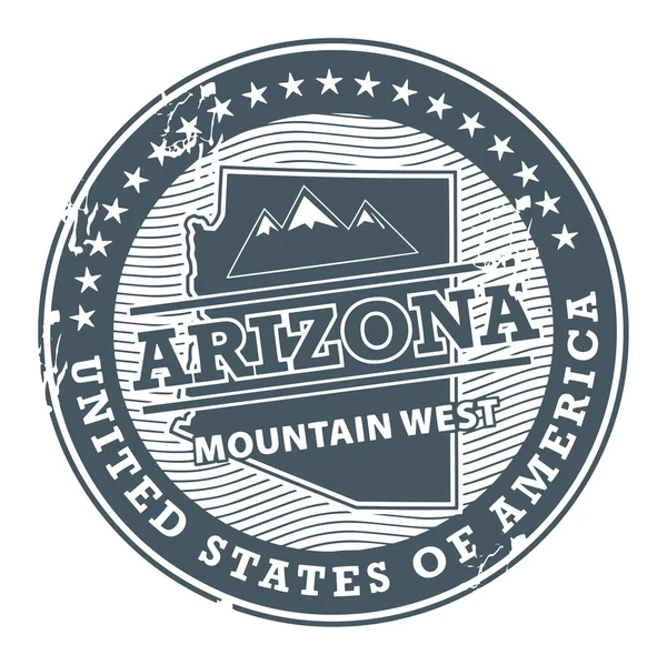 Arizona, carimbo de Mountain West — Vetor de Stock