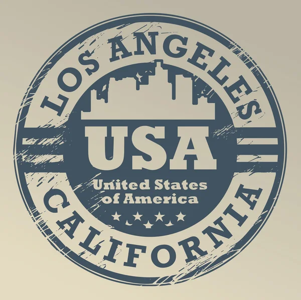 California, Los Angeles stamp — Stock Vector