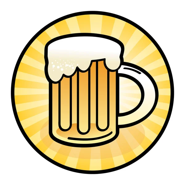 Signo de taza de cerveza — Vector de stock