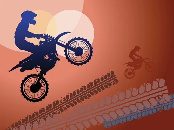 摩托车越野赛背景 — 图库矢量图片