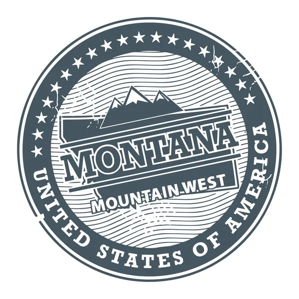 Montana, Mountain West stamp — Stock Vector