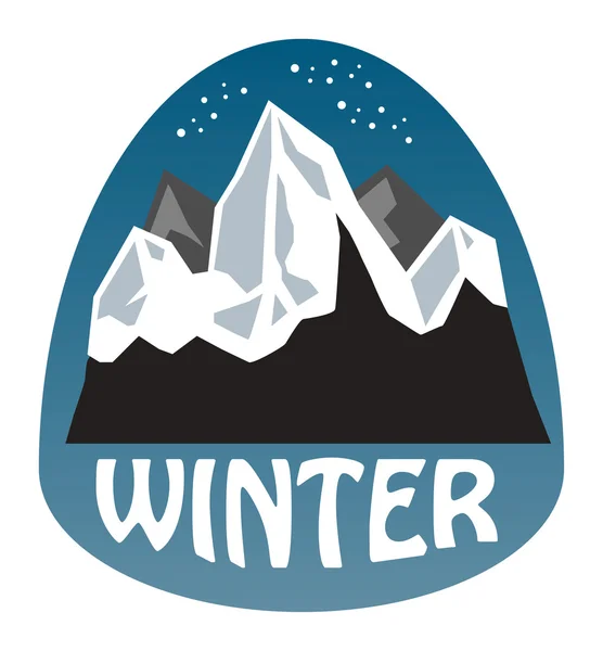 Winter mountain — Stock Vector