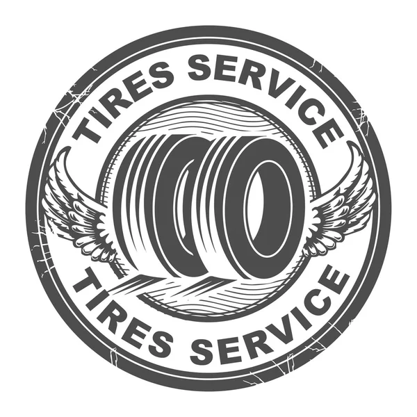 Timbre de service pneus — Image vectorielle