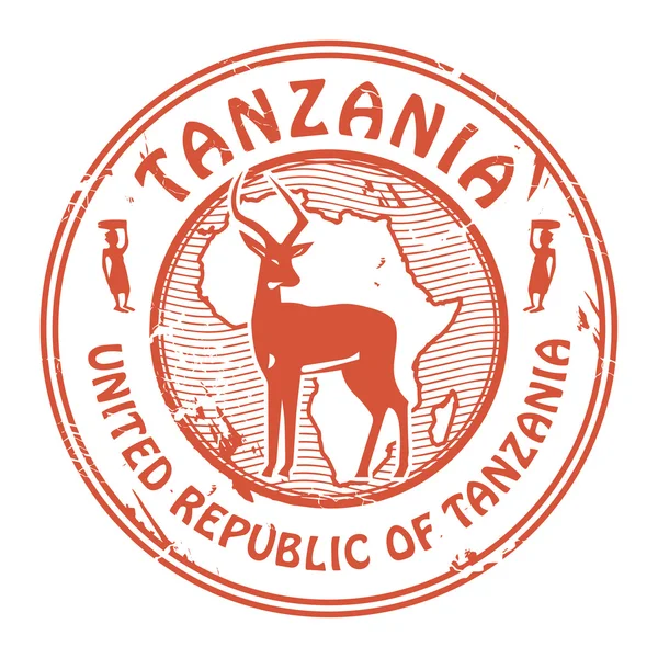 坦桑尼亚邮票 — 图库矢量图片