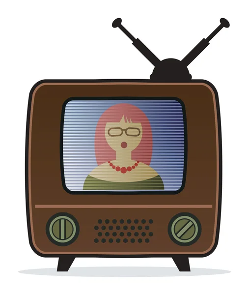 Fond TV rétro — Image vectorielle