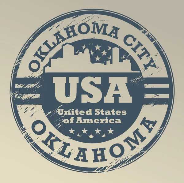 Oklahoma, oklahoma city damgası — Stok Vektör