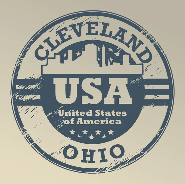 Ohio, cleveland damgası — Stok Vektör