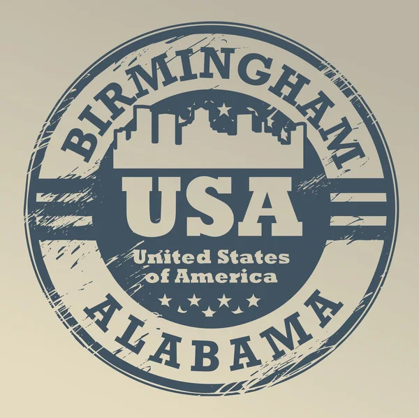 Alabama, birmingham razítko — Stockový vektor
