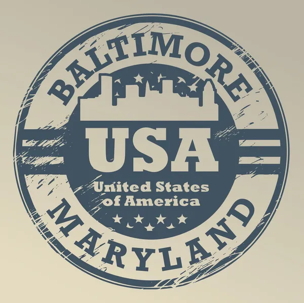 Maryland, baltimore razítko — Stockový vektor