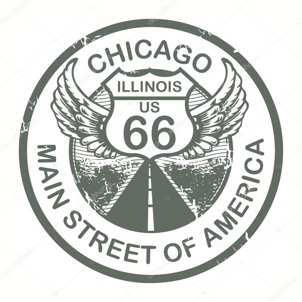 Route 66, Chicago stamp