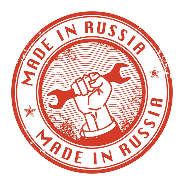 Gemaakt in Rusland stempel — Stockvector