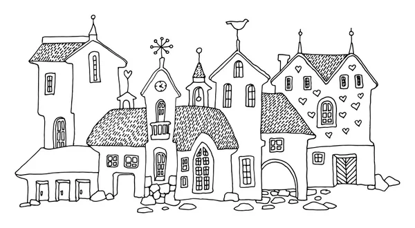 Strony rysunku domów — Wektor stockowy