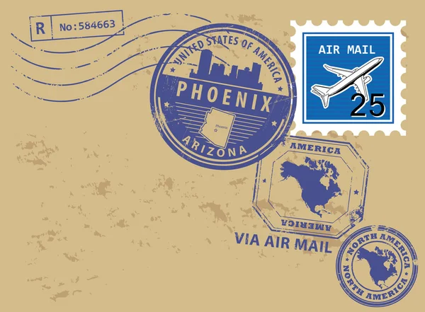 Arizona, bélyegzővel Phoenix — Stock Vector