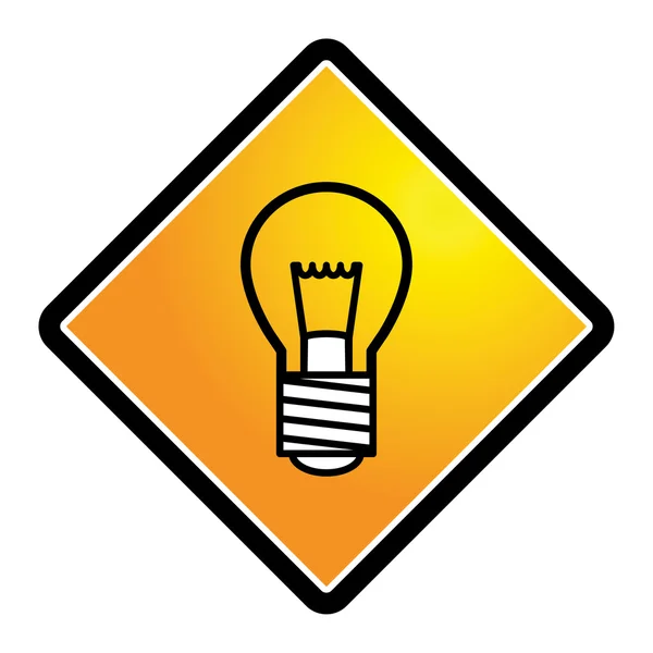 Panneau ampoule — Image vectorielle