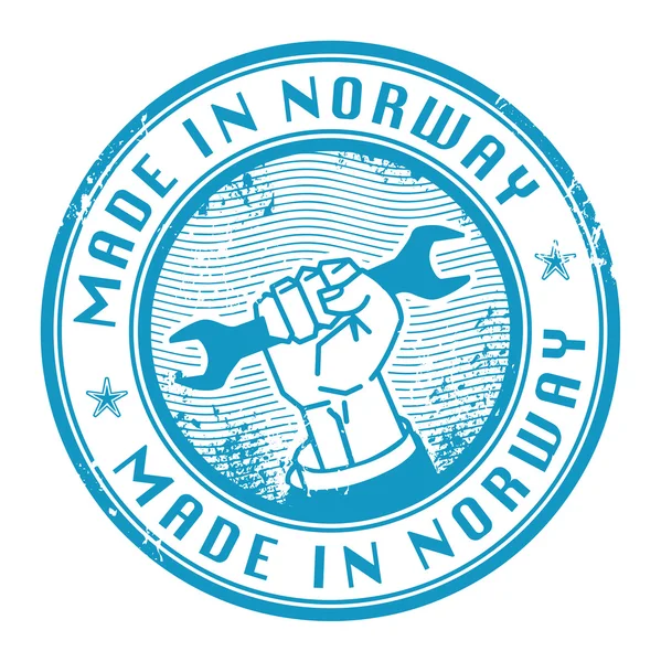 Fabricado en sello noruego — Vector de stock