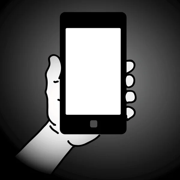 Мобільний телефон в руці — стоковий вектор