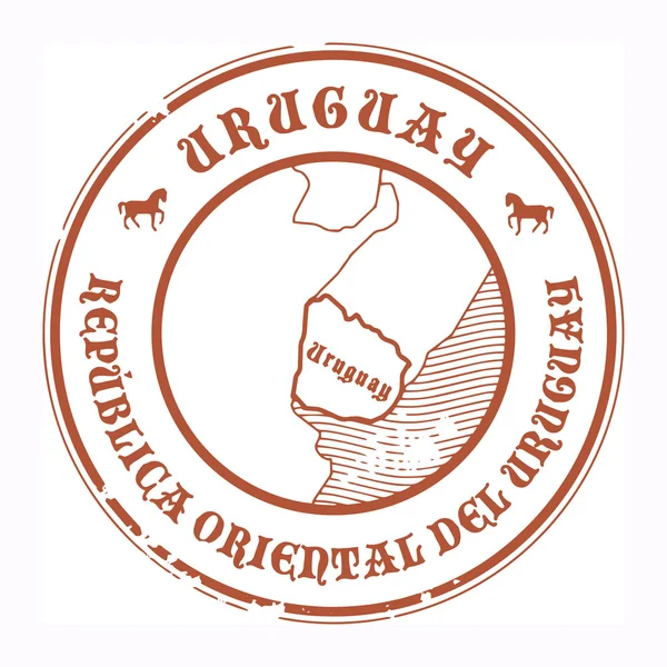 乌拉圭邮票 — 图库矢量图片