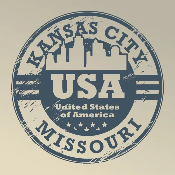 Missouri, Kansas City sello — Vector de stock