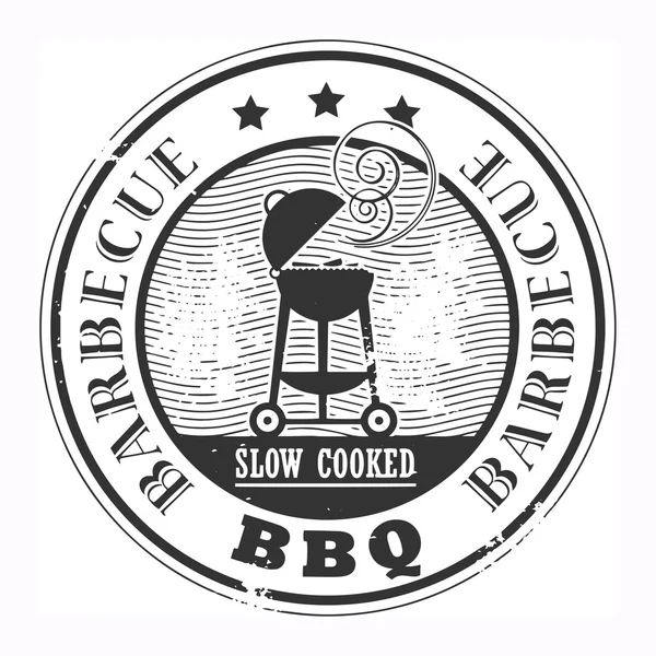 Barbecue stamp — Stock Vector