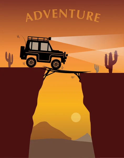 Off-road adventure — Stock Vector