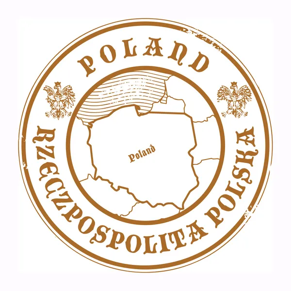 Poland stamp — Stock Vector
